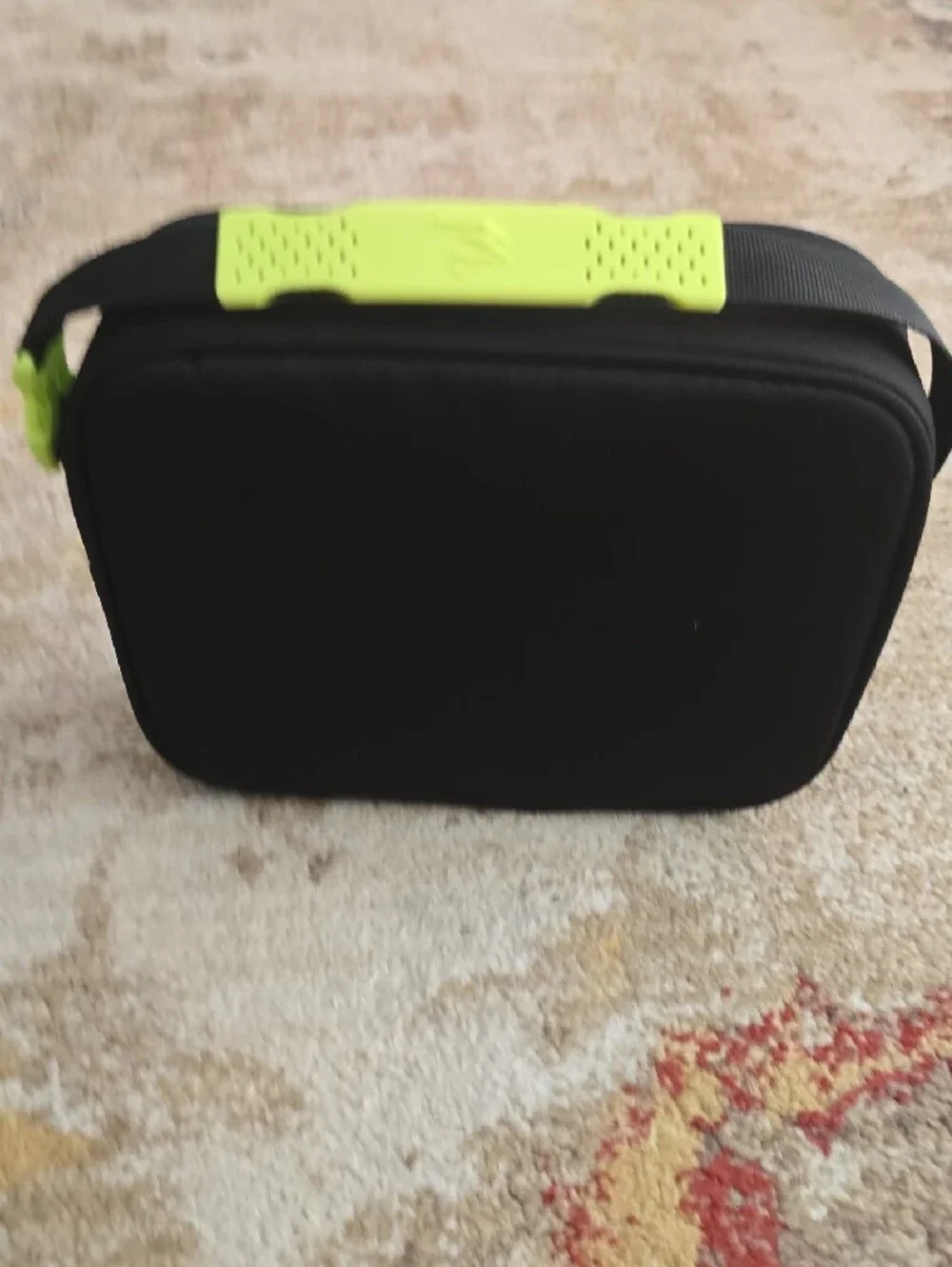 Nike Black Lunch Pouch with Neon Yellow Swoosh